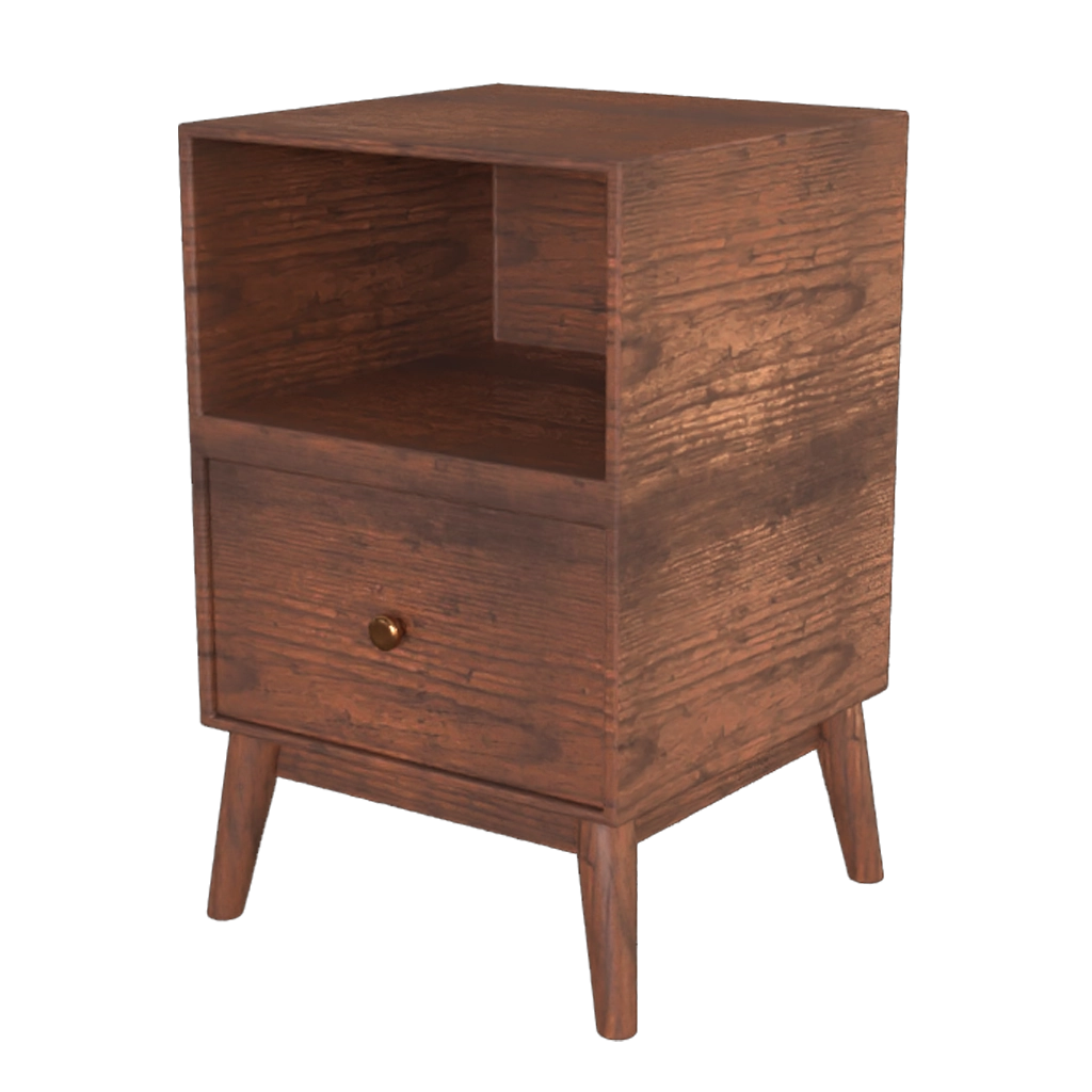 Mid century night stand 7 - 3d model