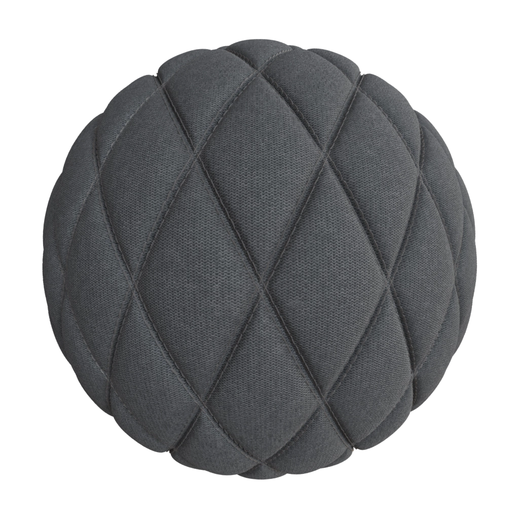 Grey quilted stitched fabric pbr material