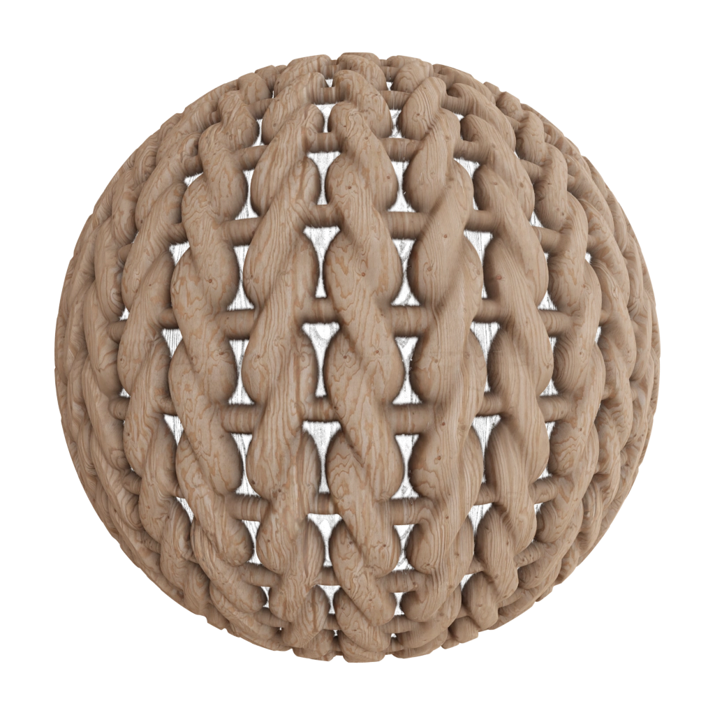 Knitted wooden design PBR material