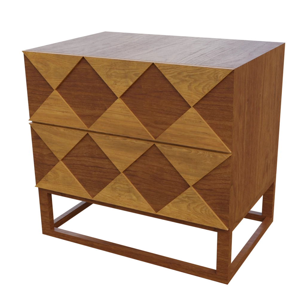 Mid century night stand 21 - 3D Model