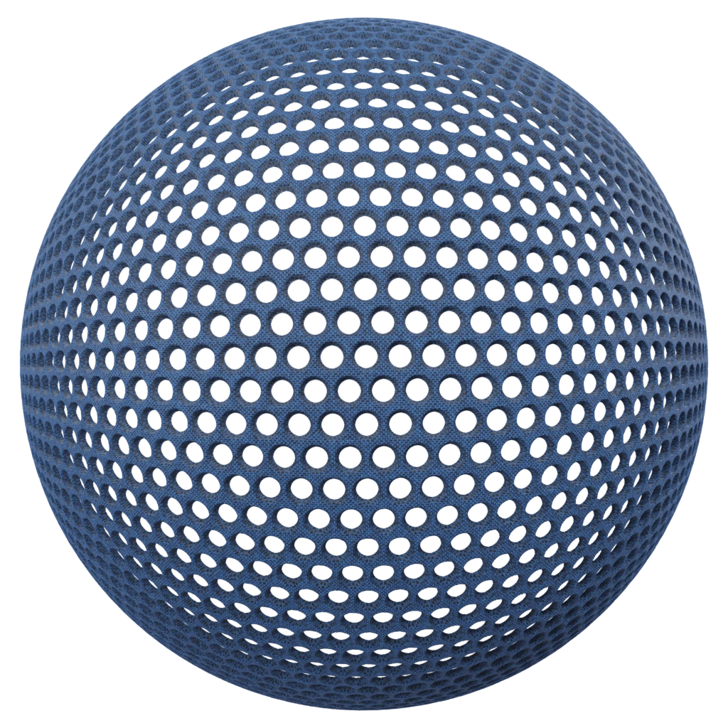 Blue perforated fabric pbr material