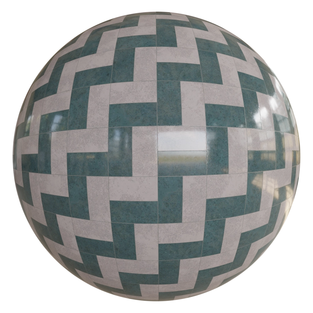 Carrara marble zig zag pattern pbr material