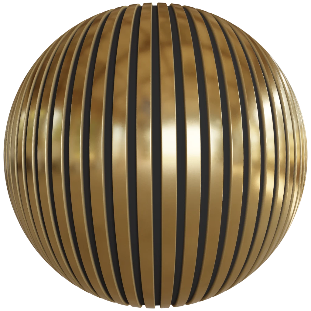Interior golden strip Decoration wall design PBR material