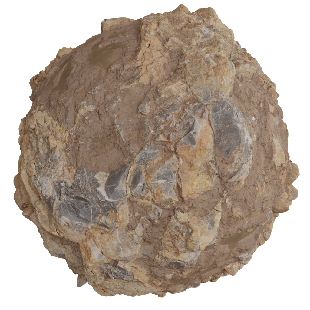 Muddy rocky cliff - pbr material