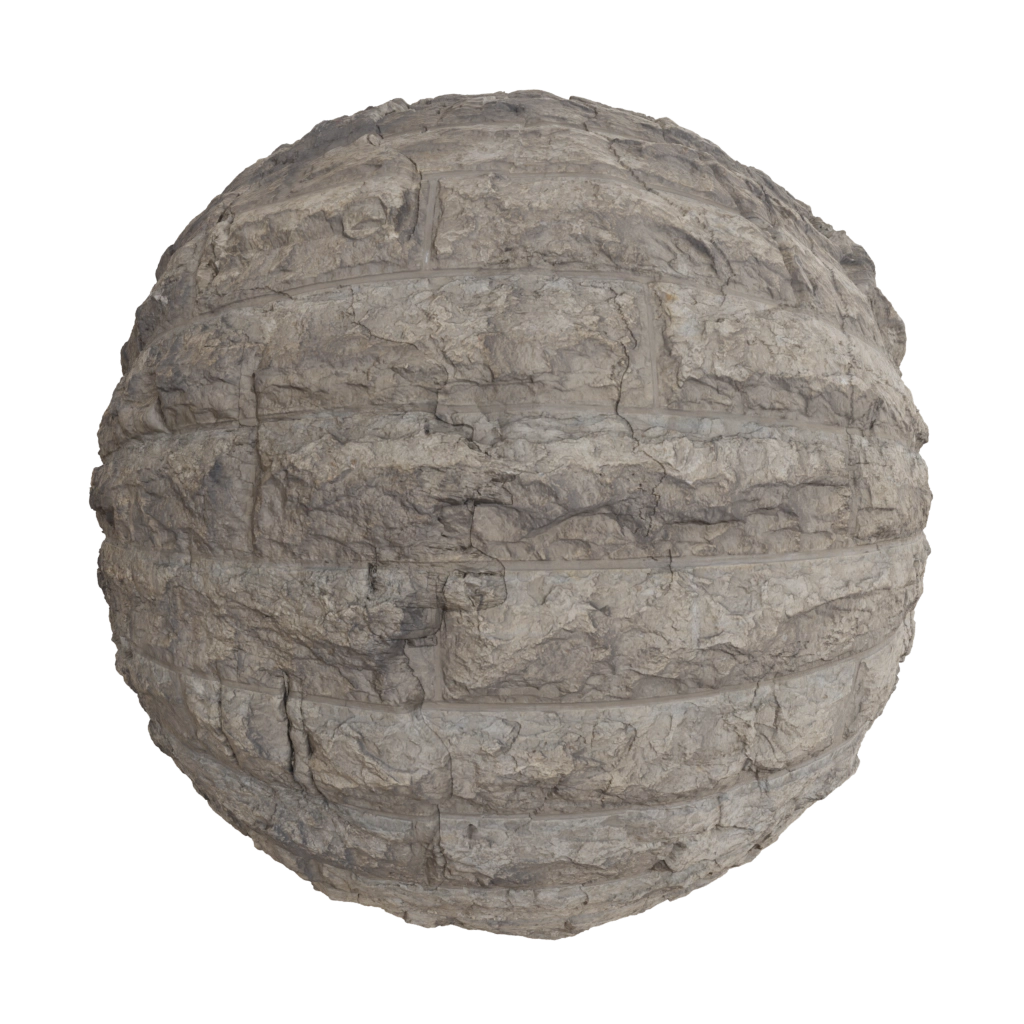 Old Medieval rock wall PBR material