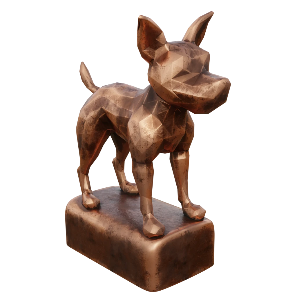 dog sculpture 3d model