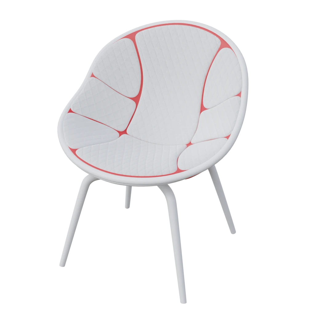 Modern chair in futuristic design - 3d model