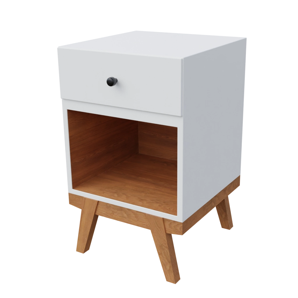 Mid century night stand (38) - 3d model