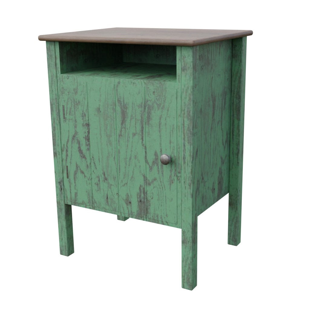 Old green table (59) - 3d model