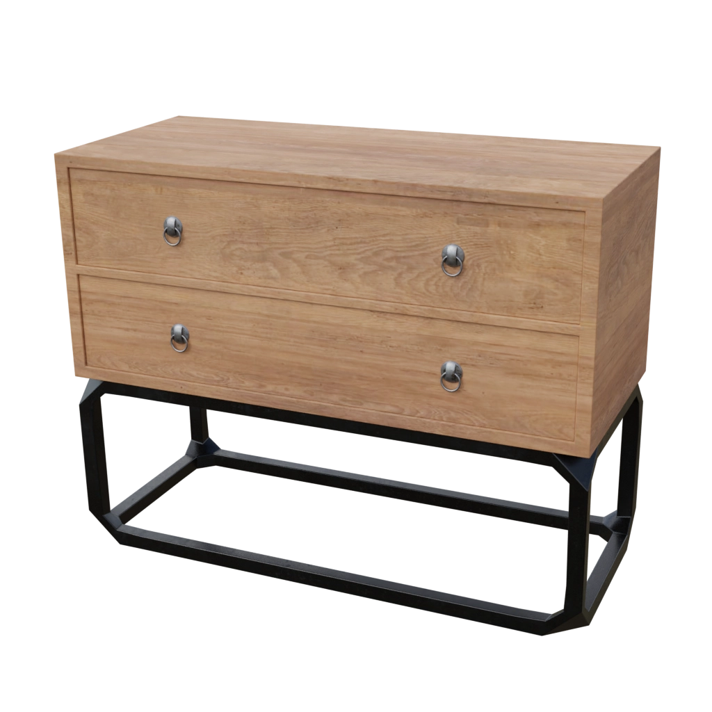 wooden night stand (19) - 3d model