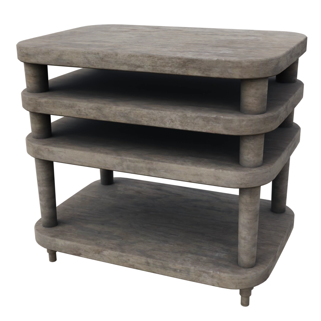 wooden night stand (9.3) - 3d model