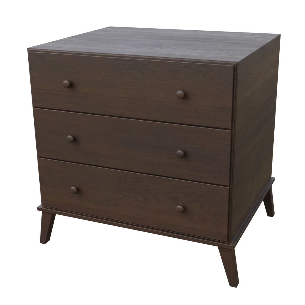 wooden night stand (10) - 3d model