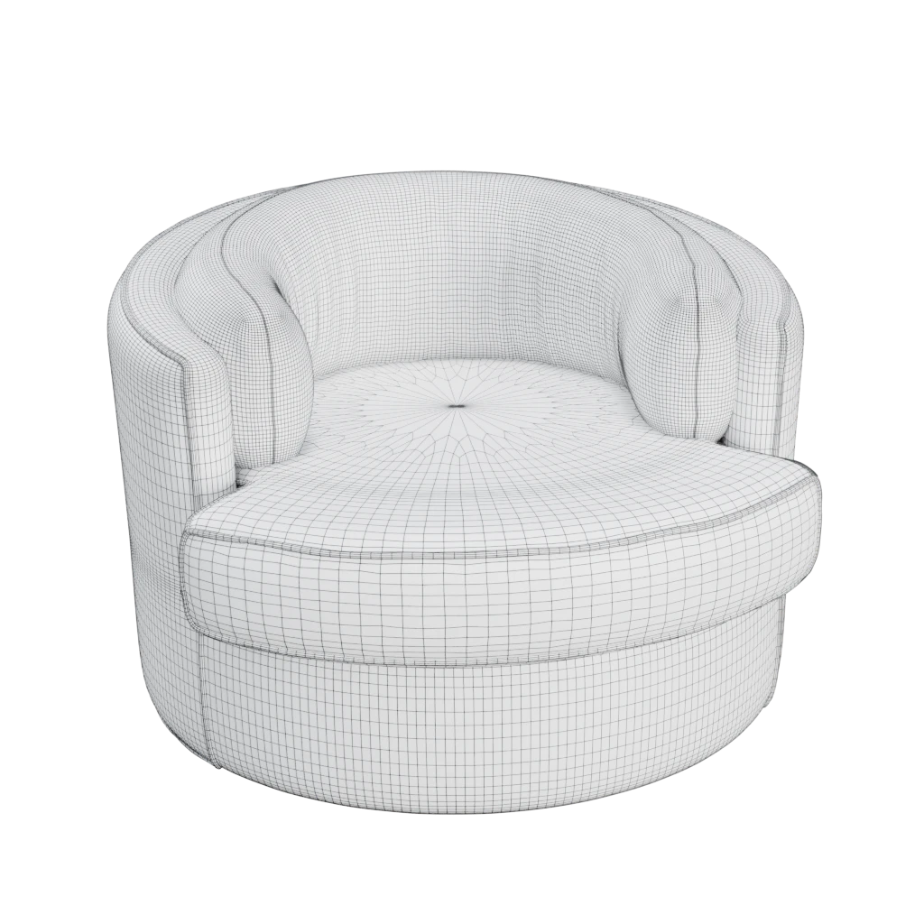 Priscilla Swivel Arm Chair- 3d model