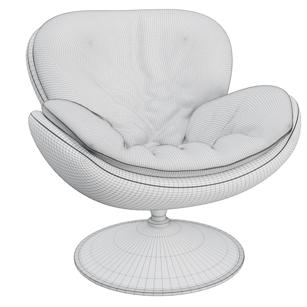 Scoop leisure chair- 3d model