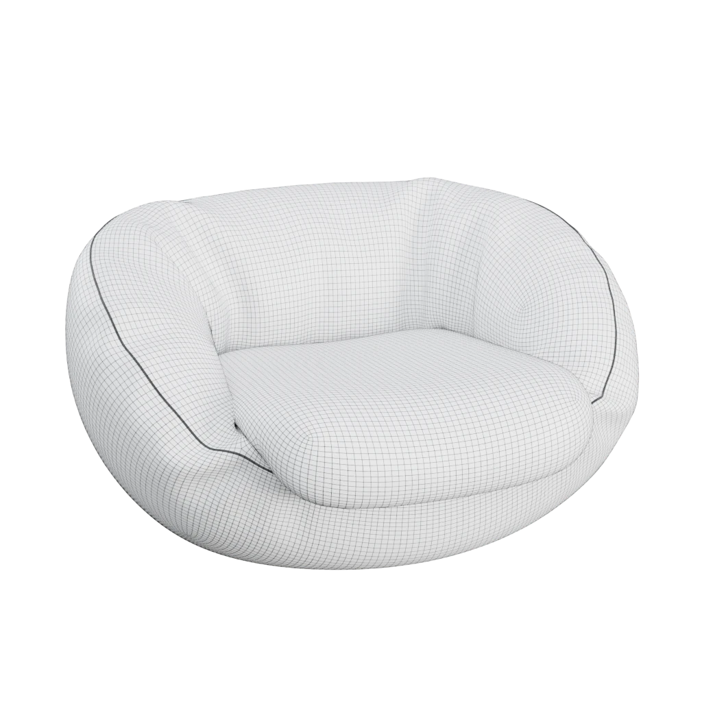 Leather beans sofa - 3d model