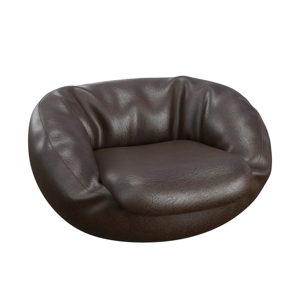 Leather beans sofa - 3d model