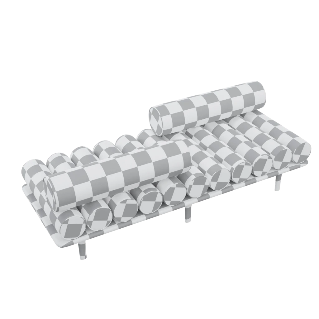 five to nine sofa - 3d model