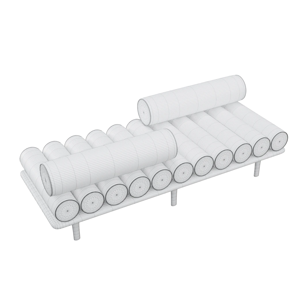 five to nine sofa - 3d model