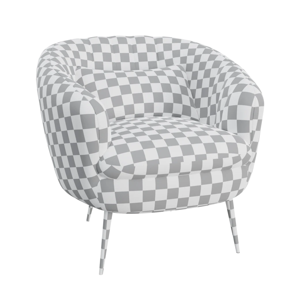 Nordic luxury armchair - 3d model