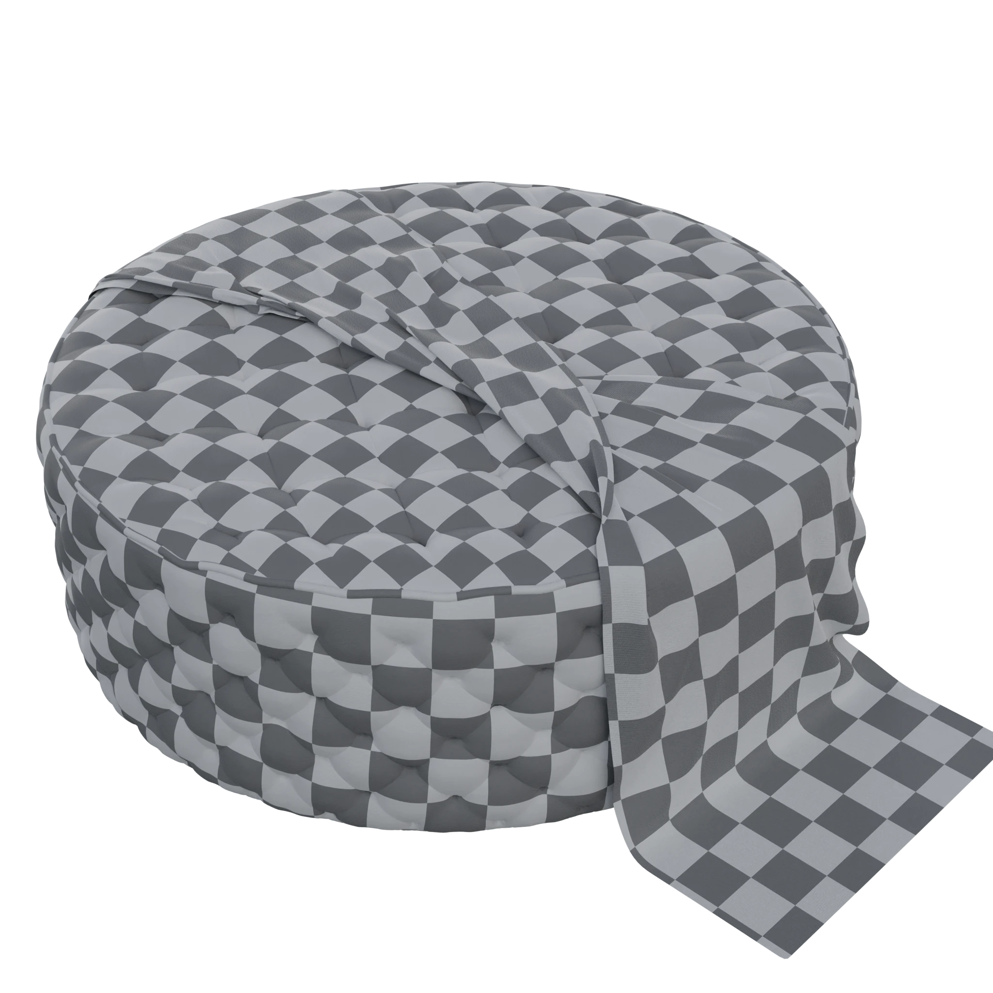 Chesterfield Ottoman pouf - 3d model