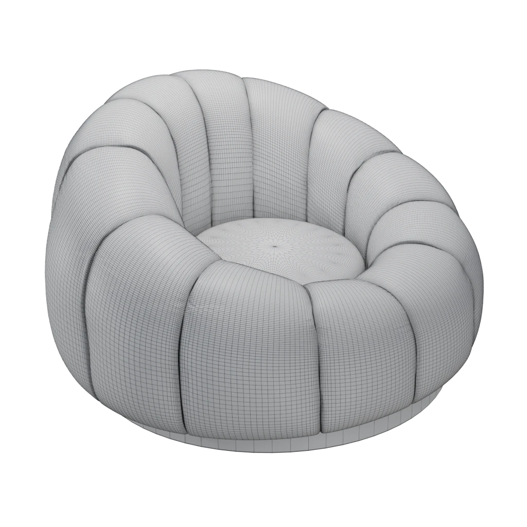 Luxury Pumpkin Sofa - 3d model