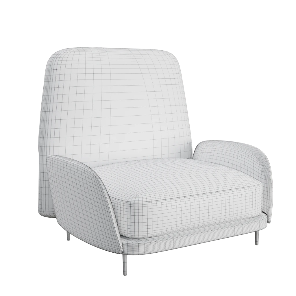santiago sofa chair- 3d model
