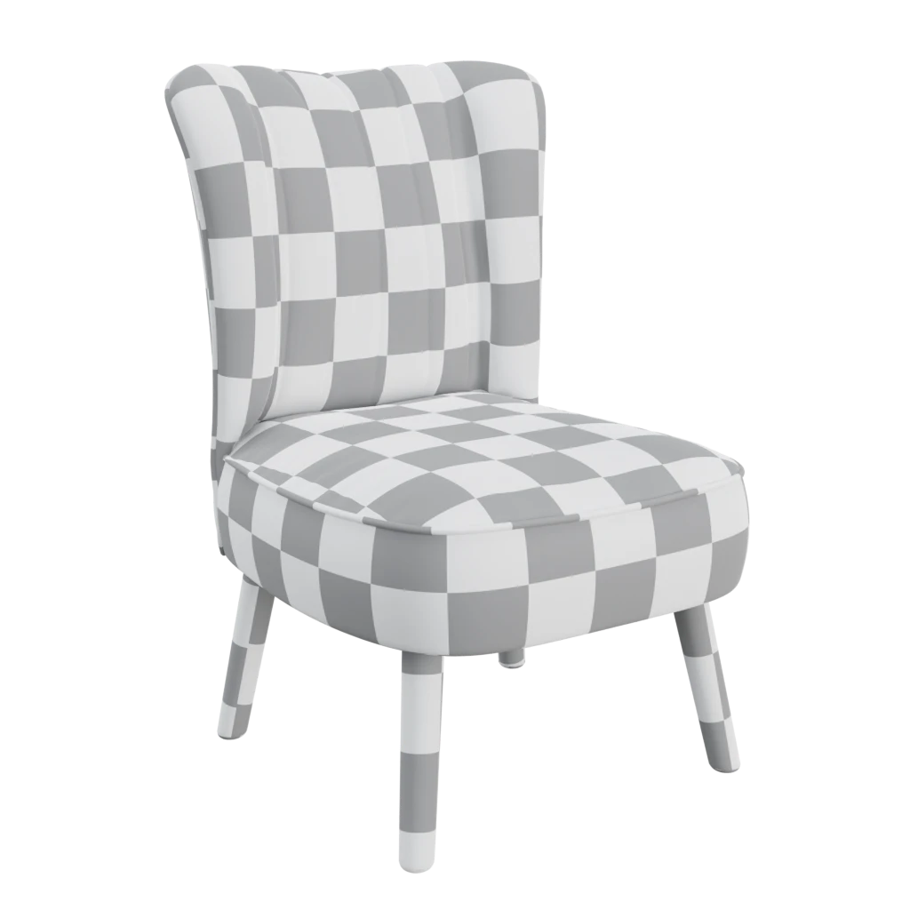 velvet accent chair- 3d model