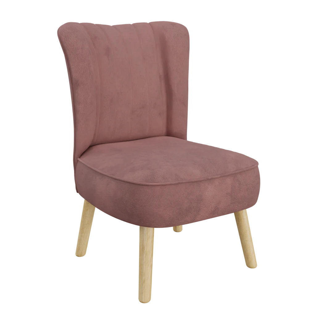 velvet accent chair- 3d model