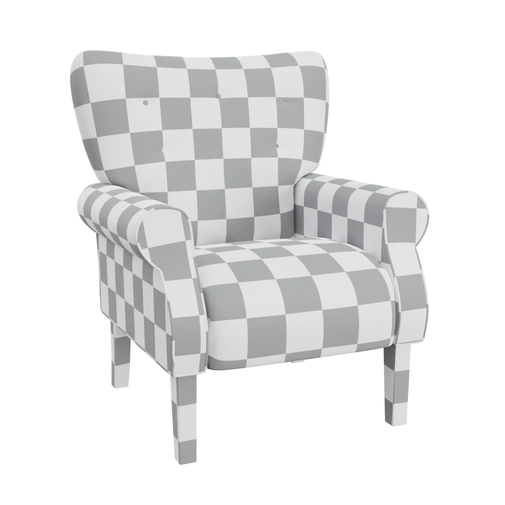 wingback armchair- 3d model
