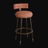 Ergonomic Velvet Stool- 3d model