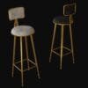 glam bar stool- 3d model