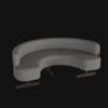 curved sofa- 3d model