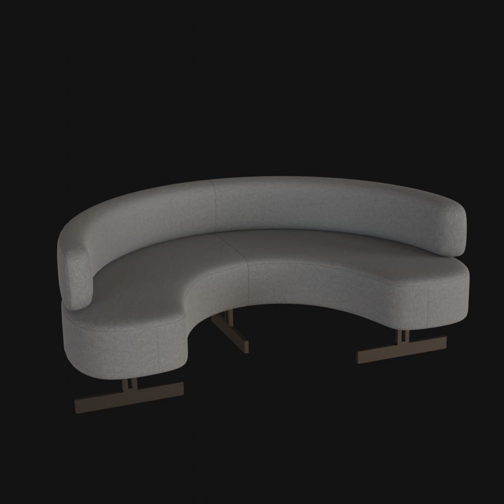 curved sofa- 3d model