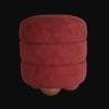 Red soft stool- 3d model