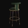 Ergonomic Velvet Stool- 3d model
