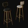 glam bar stool- 3d model