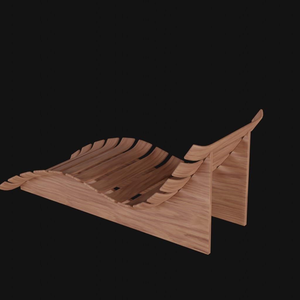 pool_bench- 3d model