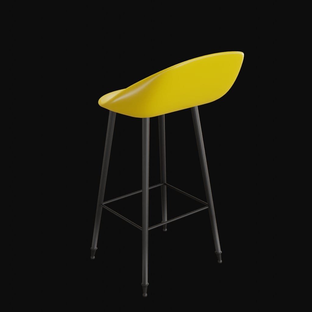 contemporary bar stool- 3d model