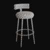 Ergonomic Velvet Stool- 3d model