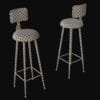 glam bar stool- 3d model