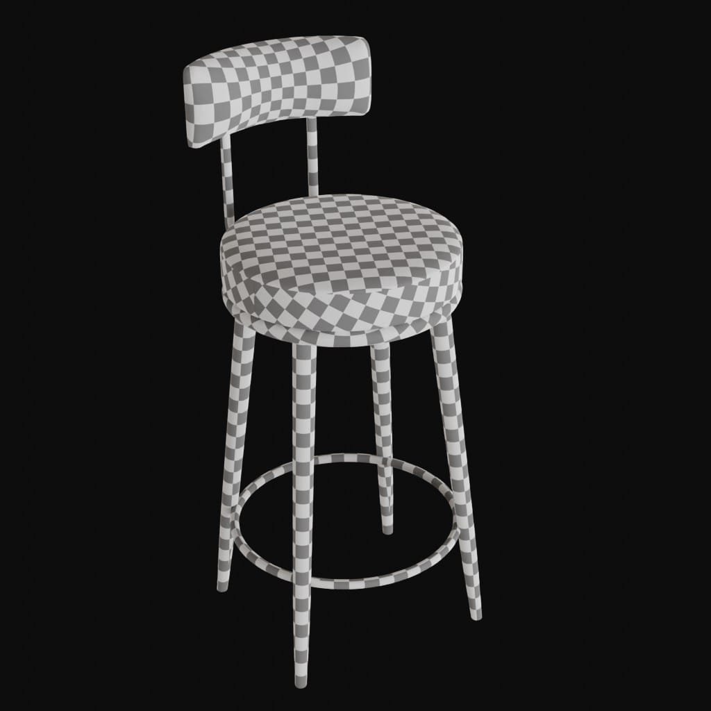 Nordic counter stool 3d model
