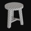 old wooden stool-3d model
