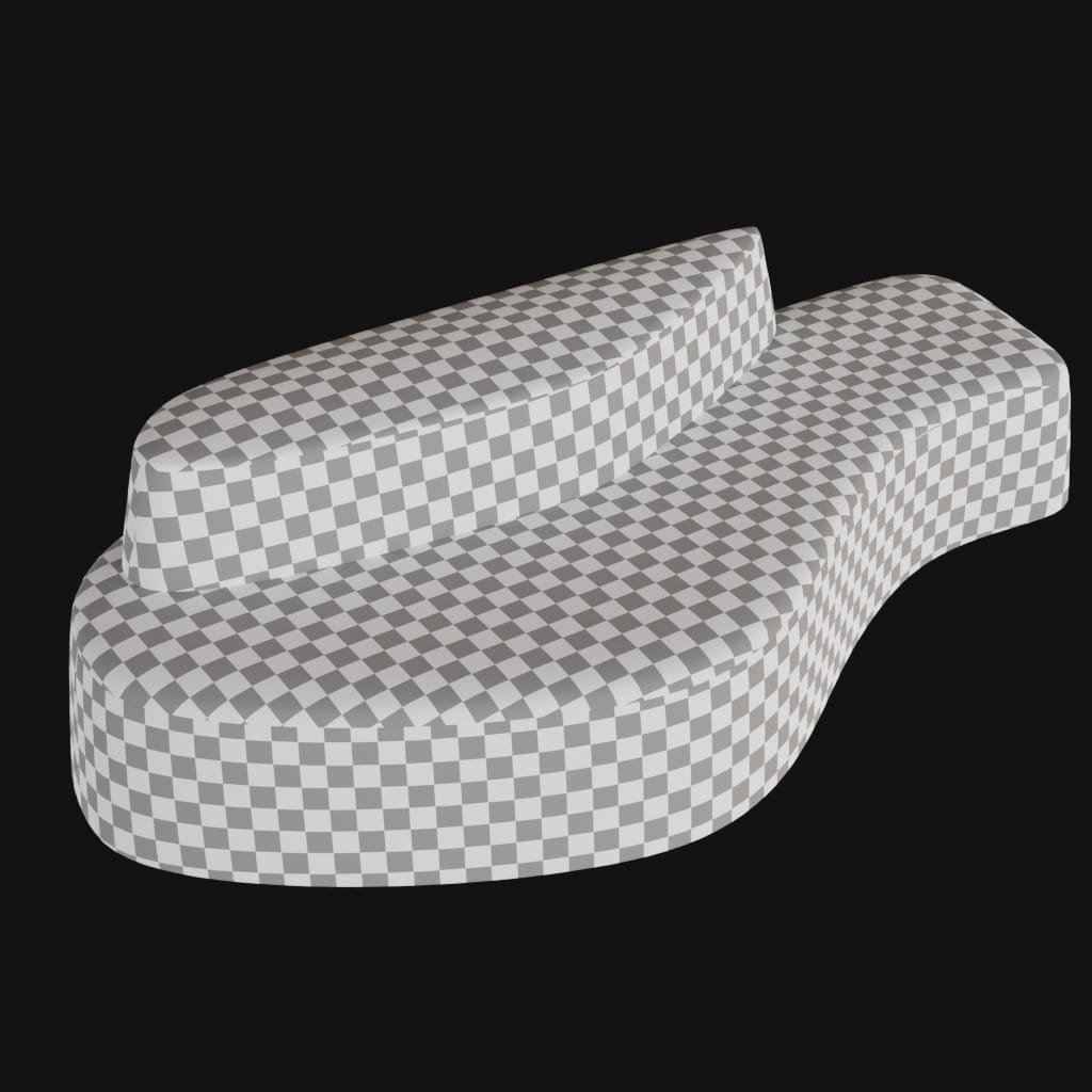 polar dark blue sofa- 3d model