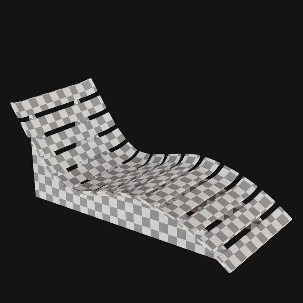 pool_bench- 3d model