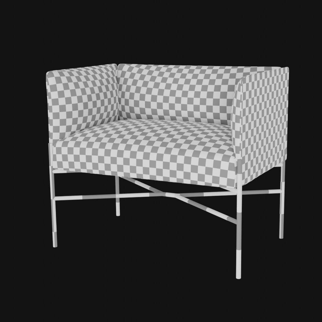 chill out sofa small- 3d model