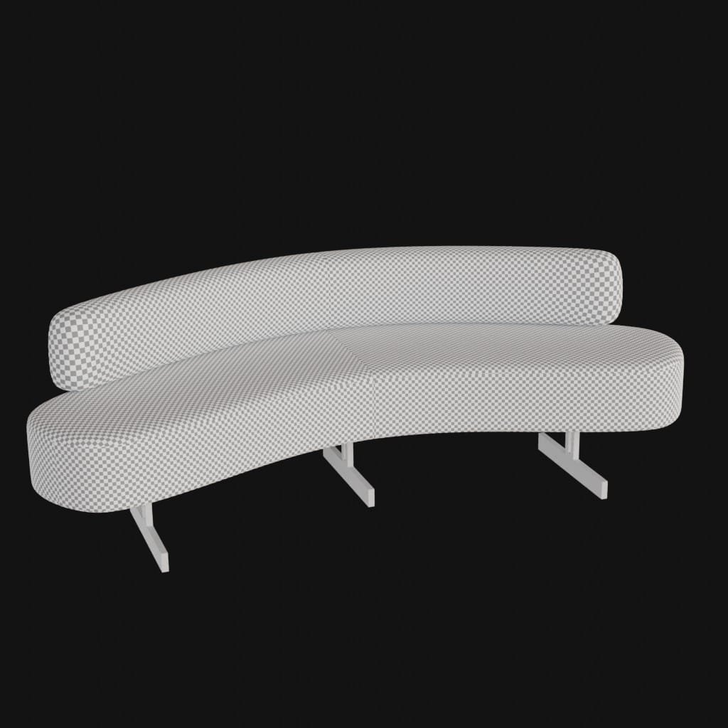 little curve sofa- 3d model