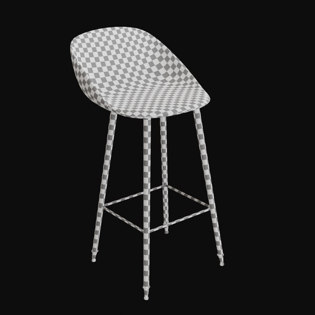 contemporary bar stool- 3d model