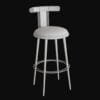 Ergonomic Velvet Stool- 3d model