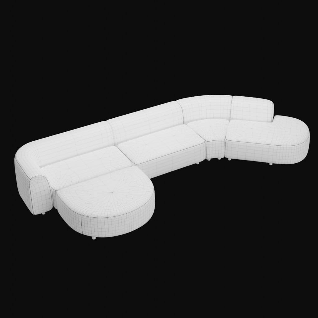 Lugo sofa set- 3d model
