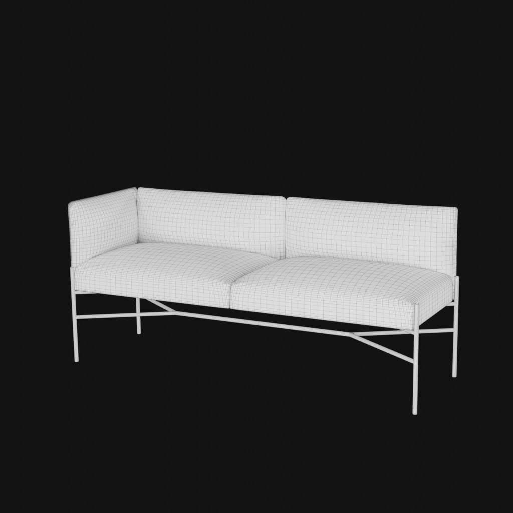 chill out sofa long- 3d model